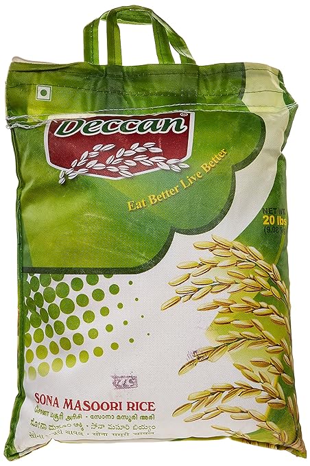 Deccan - Sona Masoori Rice, 20 Pound(LB)
