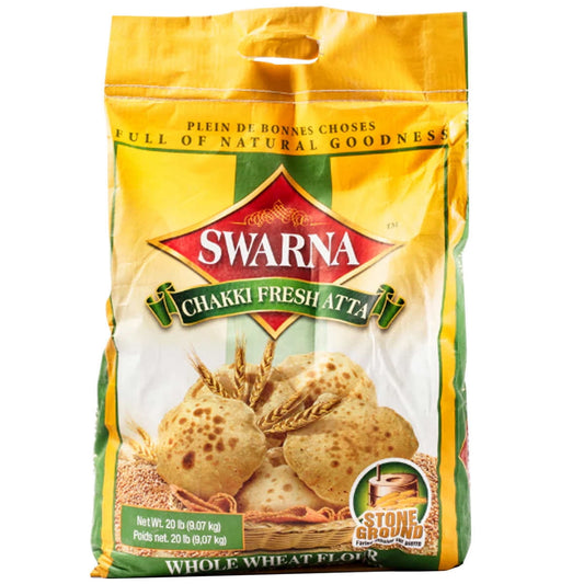 Swarna Chakki Fresh Atta Whole Wheat Flour 20 Lbs.